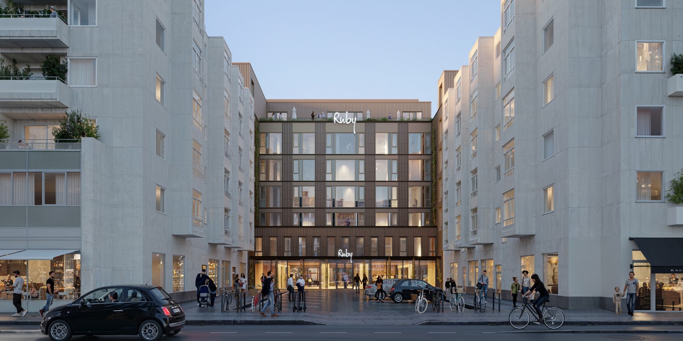 The new Ruby hotel in Copenhagen is scheduled to open in the first quarter of 2027.