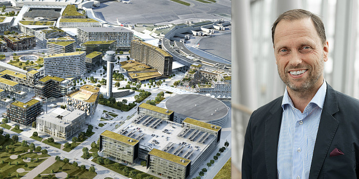 The future airport city of Arlanda and the real estate CEO Stefan Stenberg.