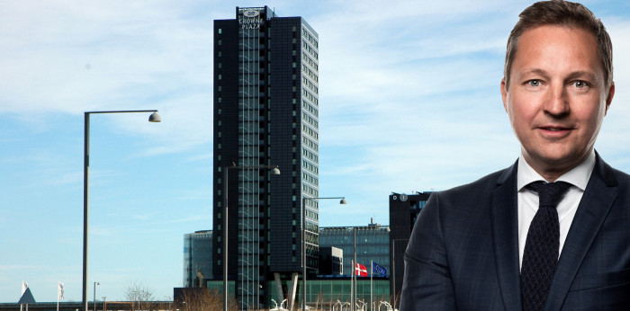Montage of Copenhagen Towers and Fredrik Jonsson, CEO of Niam.