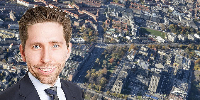 Montage of Toke Clausen, Investment Manager of NREP in Denmark, and Copenhagen Science City.