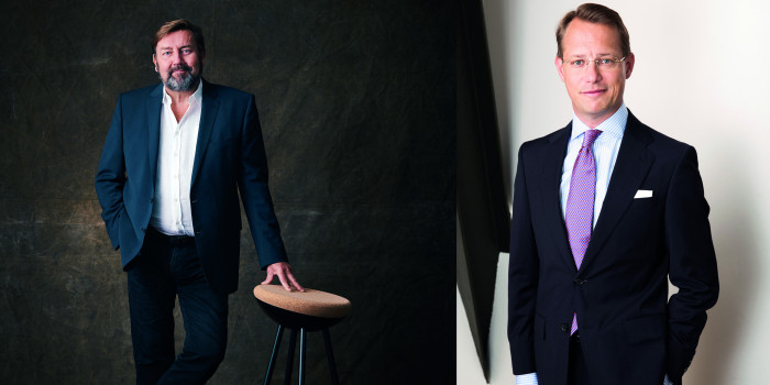 Jens Engwall (CEO of Nyfosa) and David Mindus (CEO of Sagax).