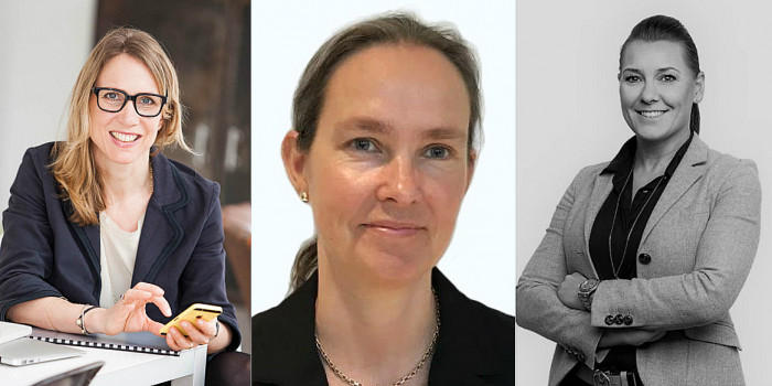 Ulrika Werdelin (Board Member of Sagax), Camilla AC Tepfers (Entra) and Cecilia Vestin (Fastpartner).