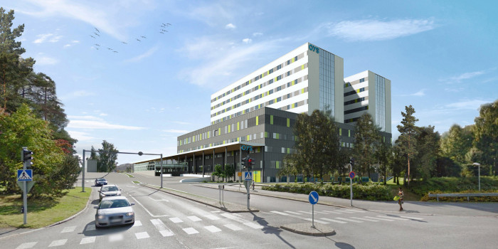 Oulu University Hospital street view.