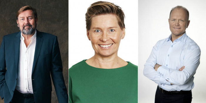 Jens Engwall, CEO of Nyfosa, Ulrika Hallengren, CEO of Wihlborgs, and Anders Nissen, CEO of Pandox.