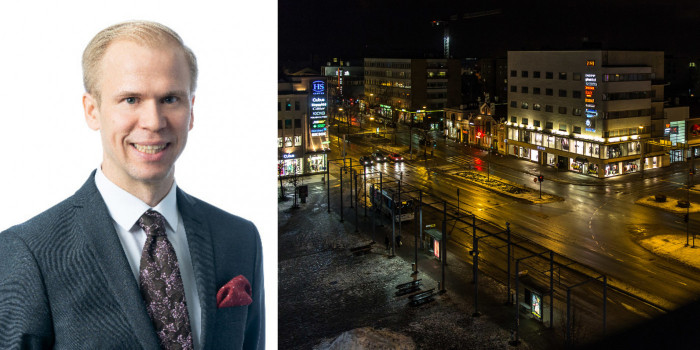 Sami Haverinen, Head of Commercial Operations at Olo Asunnot, and the city of Vaasa.
