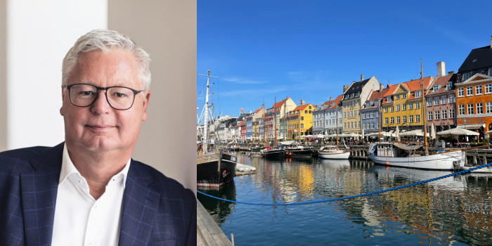 Peter Winther, Executive Director and Head of Capital Markets at Colliers Denmark, and Nyhavn, Copenhagen.