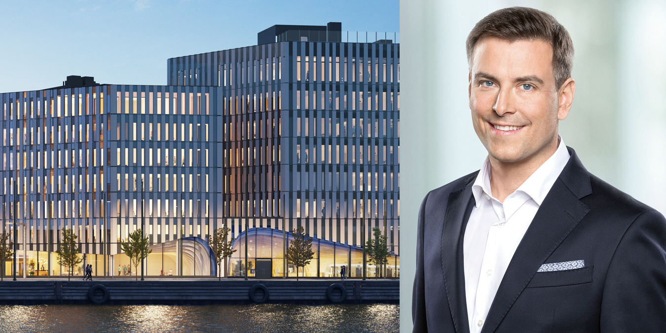 Martin Schellein and Union Investment's latest acquisition in Helsinki.