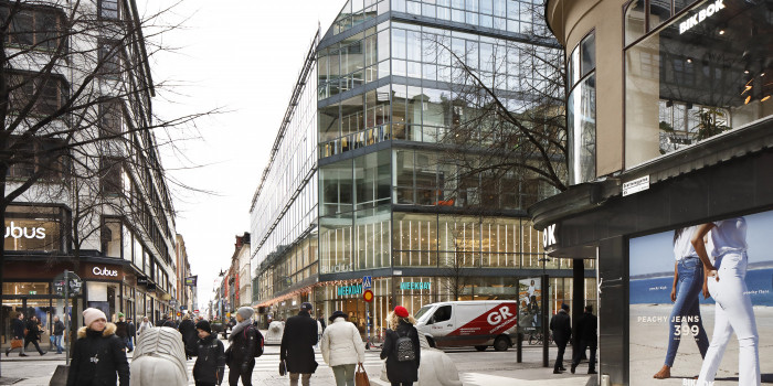 Glashuset (the Glass Building) in Stockholm was the largest transaction in Q1.