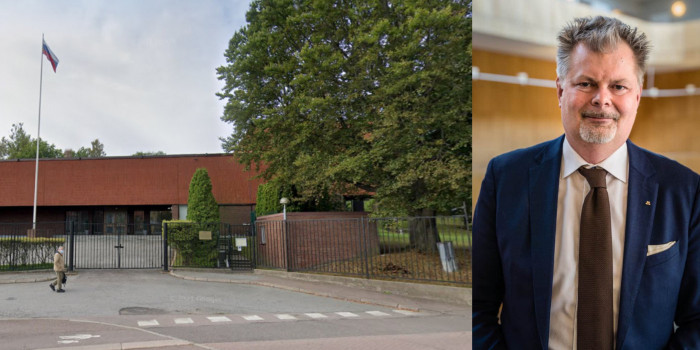 The political parties Moderaterna, Kristdemokraterna and Demokraterna propose that the city should look at the possibilities of acquiring the property where the Russian consulate is located today. Axel Josefson (M) tells more about the suggestion.