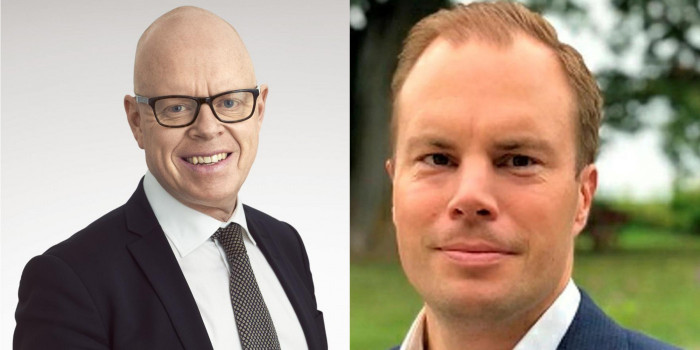 Johan Damne, Chairman of the Board, and Andreas von Hedenberg, outgoing CEO of CA Fastigheter.
