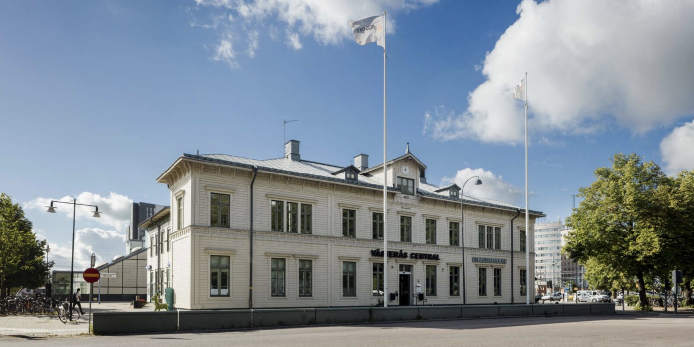 The Västerås train station.