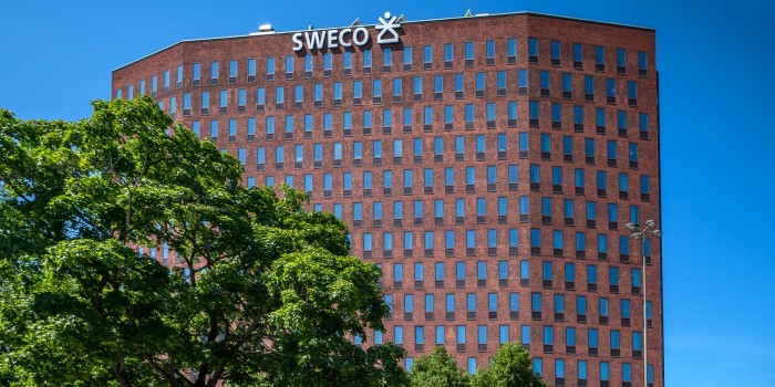 The property Trängkåren 6 (the Sweco building) in Stockholm.