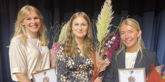 Winner Amanda Tevell (middle) with finalists Lovisa Sörensson (left) and Matilda Olsson (right).